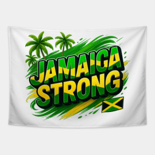 Jamaica Strong Jamaican Flag Tapestry