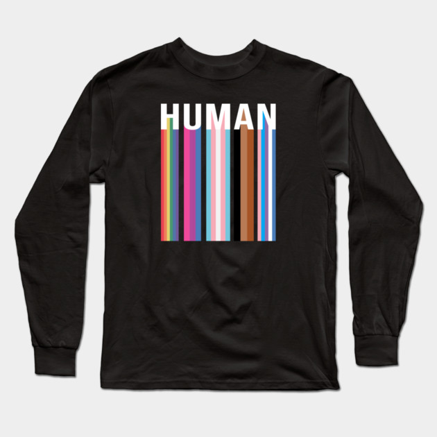 Human Long Sleeve T-Shirt by Charles's Store 8