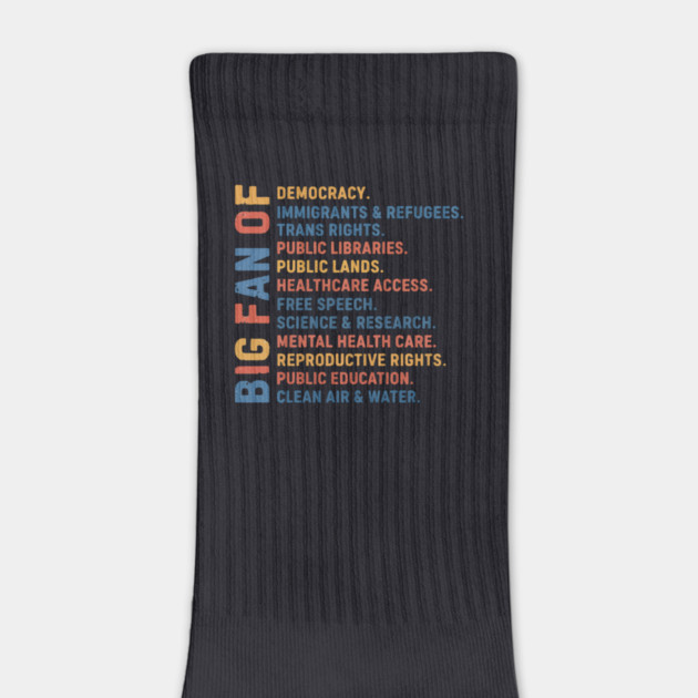 Big Fan Democracy, Equality & Justice by Charles's Store 8