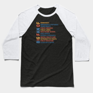 Big Fan Democracy, Equality & Justice Baseball T-Shirt