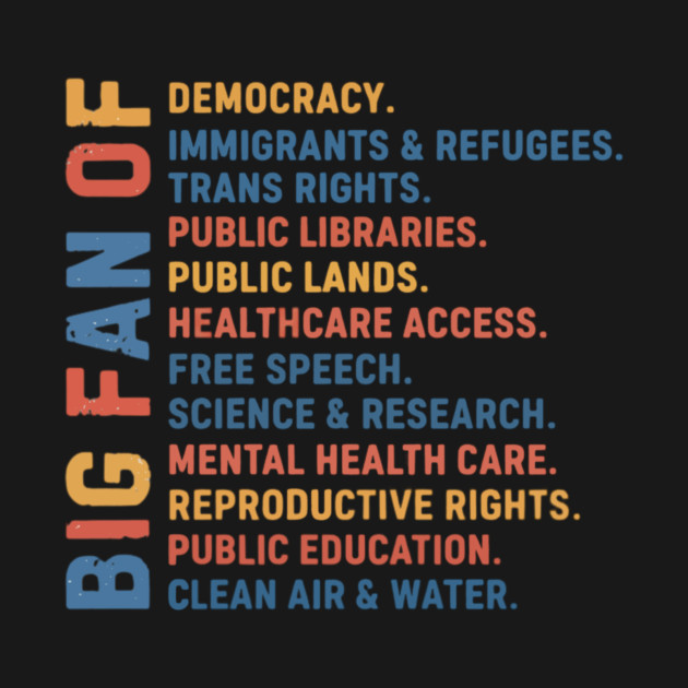 Big Fan Democracy, Equality & Justice by Charles's Store 8