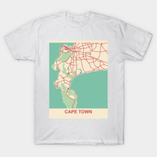 Cape Town Map (South Africa) T-Shirt