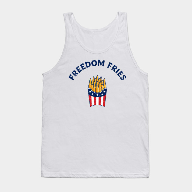 Freedom Fries Political Satire Tank Top by Anticorporati