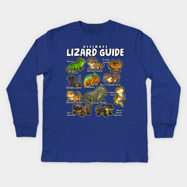 Ultimate Lizard Guide Kids Long Sleeve T-Shirt by GoshWow®