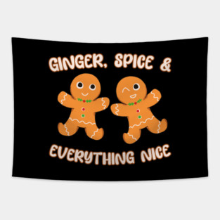 Ginger, Spice, and Everything Nice With Gingerbread Man Tapestry