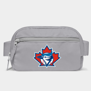 Red and Blue Canadian Baseball Leaf Bag