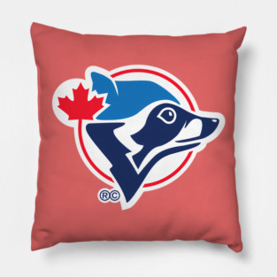 Blue Jay Raccoon Trash Pandas Mascot Pillow