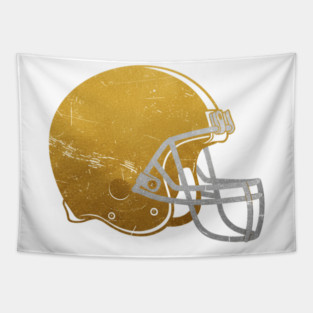 Retro Golden Football Helmet Tapestry