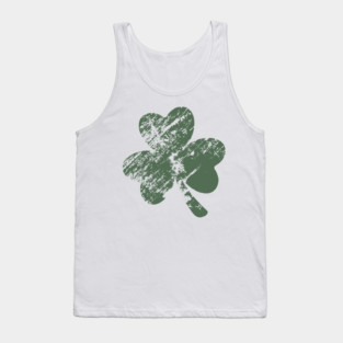 Distressed Shamrock Vintage St Patrick's Day Irish Tank Top