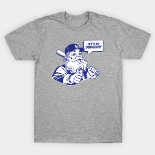 Retro Santa Claus Loves Los Angeles Dodgers T-Shirt
