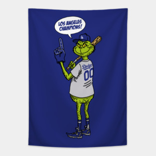 Grinch - Fan Of Los Angeles Dodgers Tapestry