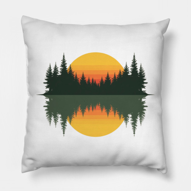 Trees Wildlife Nature Vintage Forest Pillow by ArtistTee ⭐⭐⭐⭐⭐