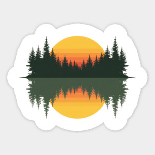 Trees Wildlife Nature Vintage Forest Magnet