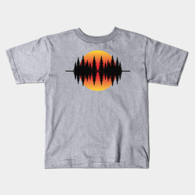 Vintage Forest Trees and Wildlife Nature Scene Kids T-Shirt by ArtistTee ⭐⭐⭐⭐⭐