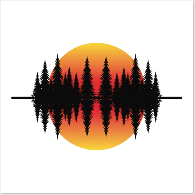 Vintage Forest Trees and Wildlife Nature Scene Wall Art by ArtistTee ⭐⭐⭐⭐⭐