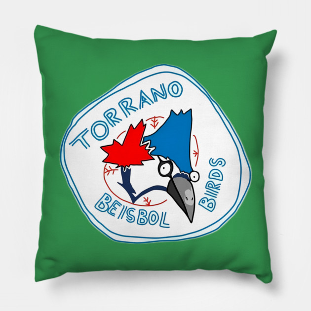 Toronto "Torrano Beisbol Birds" Logo Pillow by hribar_gallery