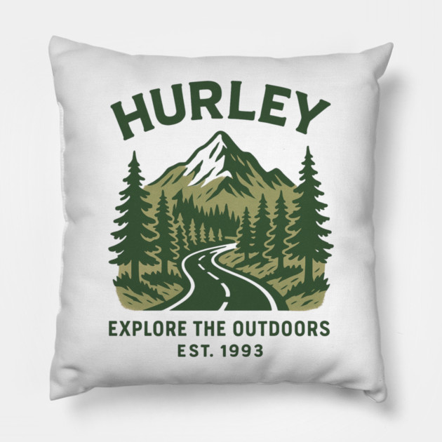 Hurley KY Vintage Evergreen Sunset Eighties Retro 80s 90s Pillow by ArtistTee ⭐⭐⭐⭐⭐