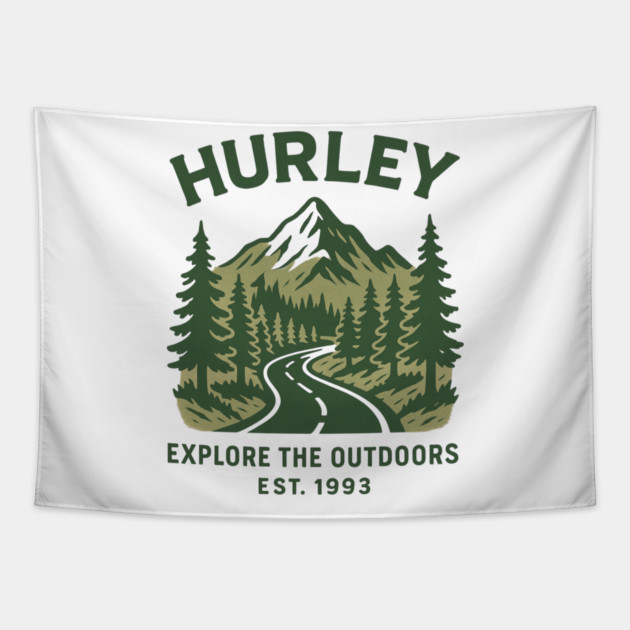 Hurley KY Vintage Evergreen Sunset Eighties Retro 80s 90s Tapestry by ArtistTee ⭐⭐⭐⭐⭐