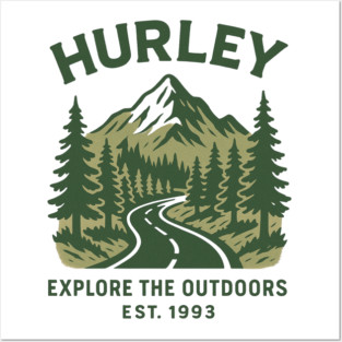 Hurley KY Vintage Evergreen Sunset Eighties Retro 80s 90s Posters and Art