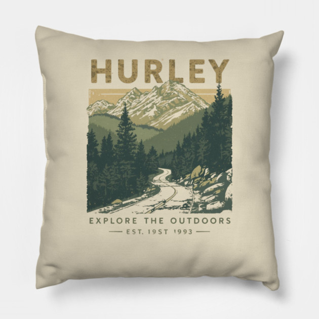Hurley Kentucky Vintage Retro 80s Sunset Pillow by ArtistTee ⭐⭐⭐⭐⭐