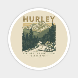 Hurley Kentucky Vintage Retro 80s Sunset Magnet