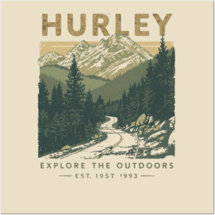 Hurley Kentucky Vintage Retro 80s Sunset Posters and Art