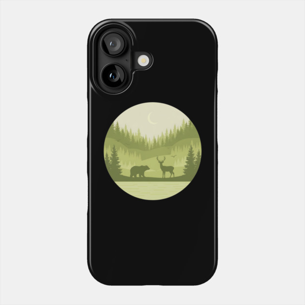 Forest Retro Nature Wildlife Outdoor Phone Case by ArtistTee ⭐⭐⭐⭐⭐