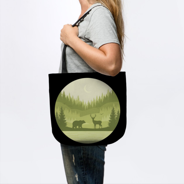 Forest Retro Nature Wildlife Outdoor by ArtistTee ⭐⭐⭐⭐⭐