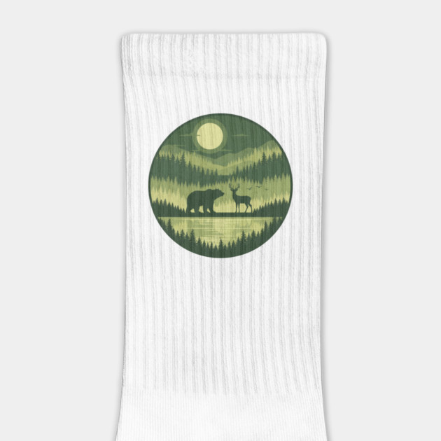 Forest Wildlife Circle Silhouette by ArtistTee ⭐⭐⭐⭐⭐