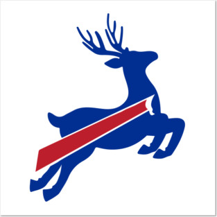 Buffalo Bills Reindeer Christmas Holidays Posters and Art