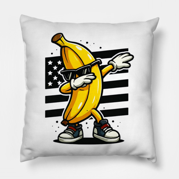 Dabbing Banana with Sunglasses Pillow by ArtistTee ⭐⭐⭐⭐⭐