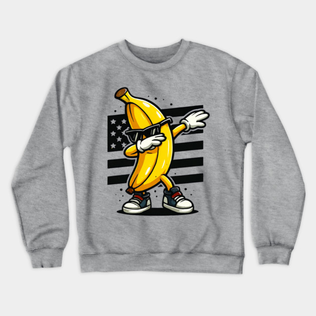 Dabbing Banana with Sunglasses Crewneck Sweatshirt by ArtistTee ⭐⭐⭐⭐⭐