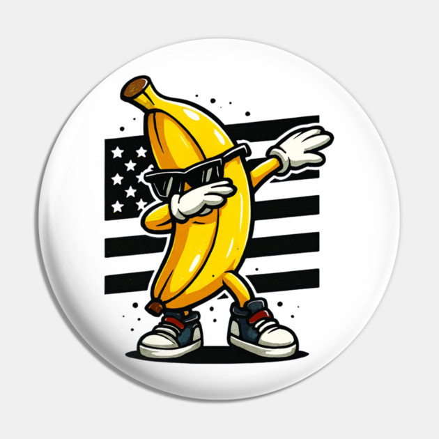 Dabbing Banana with Sunglasses Pin by ArtistTee ⭐⭐⭐⭐⭐