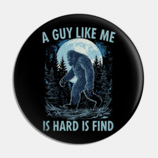 Bigfoot Silhouette Moon Forest Scene Pin