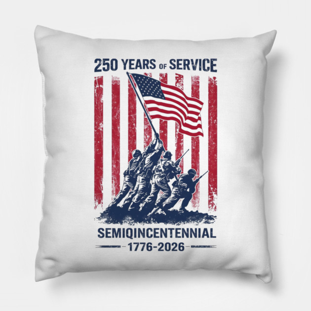 250th Anniversary Celebration 250 Years USA Pillow by ArtistTee ⭐⭐⭐⭐⭐
