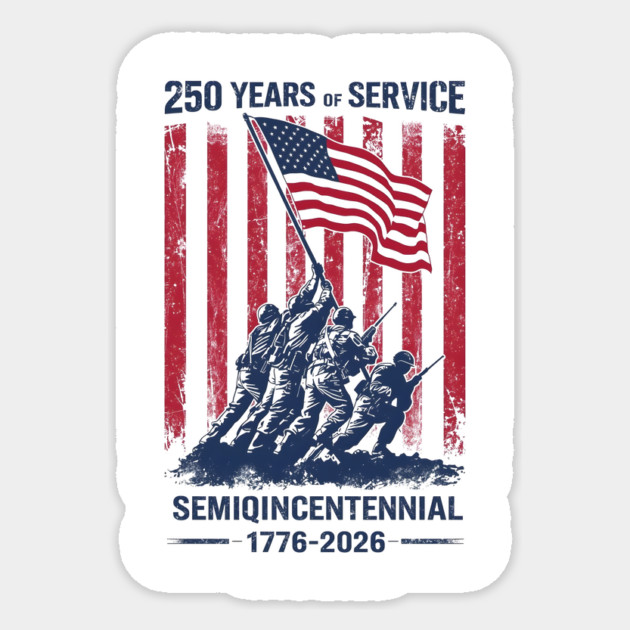 250th Anniversary Celebration 250 Years USA Sticker by ArtistTee ⭐⭐⭐⭐⭐