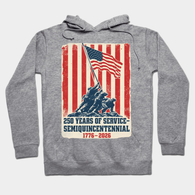 Semiquincentennial Flag Raising Tribute Hoodie by ArtistTee ⭐⭐⭐⭐⭐