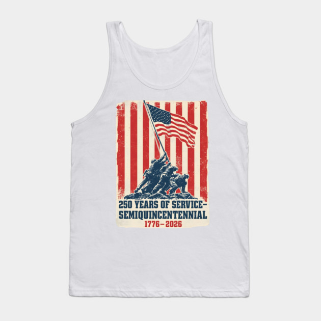 Semiquincentennial Flag Raising Tribute Tank Top by ArtistTee ⭐⭐⭐⭐⭐