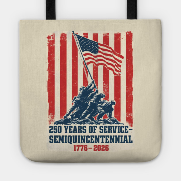 Semiquincentennial Flag Raising Tribute Tote by ArtistTee ⭐⭐⭐⭐⭐