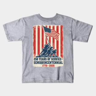 Semiquincentennial Flag Raising Tribute Kids T-Shirt