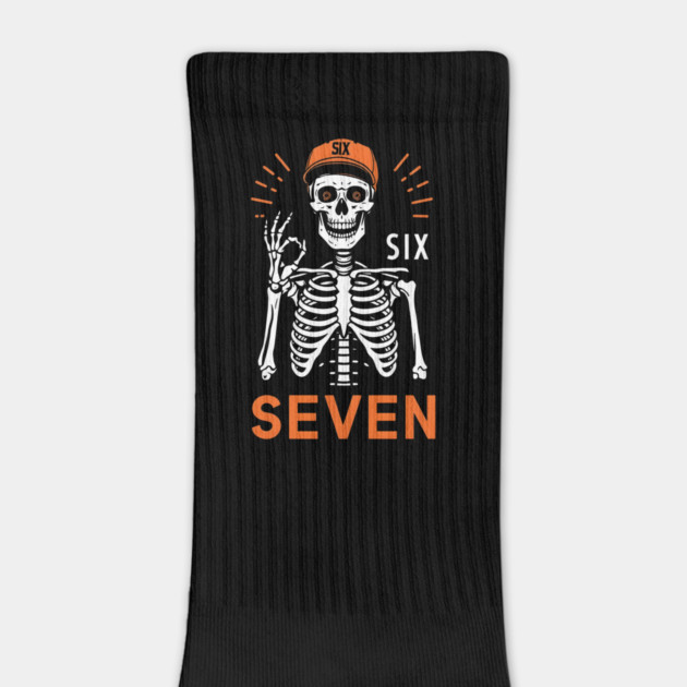 Skeleton Hand Gesture With Six Seven by ArtistTee ⭐⭐⭐⭐⭐
