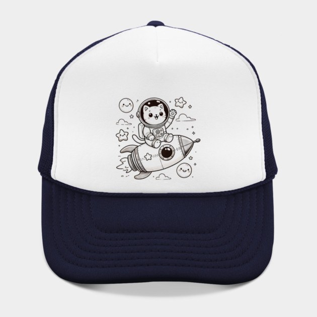 Astronaut Cat on Rocket – Cute Space Adventure by Champanie's Store