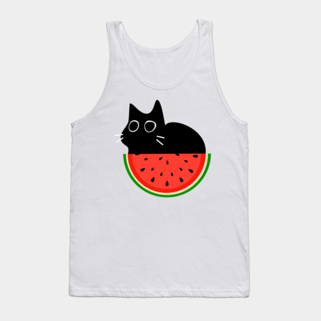 Watermelon Cat Tank Top by Champanie's Store