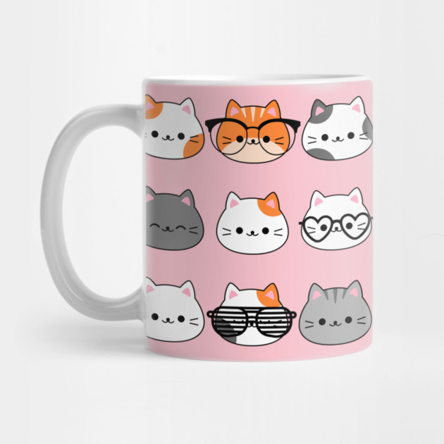 Adorable Kawaii Cat Faces by Champanie's Store