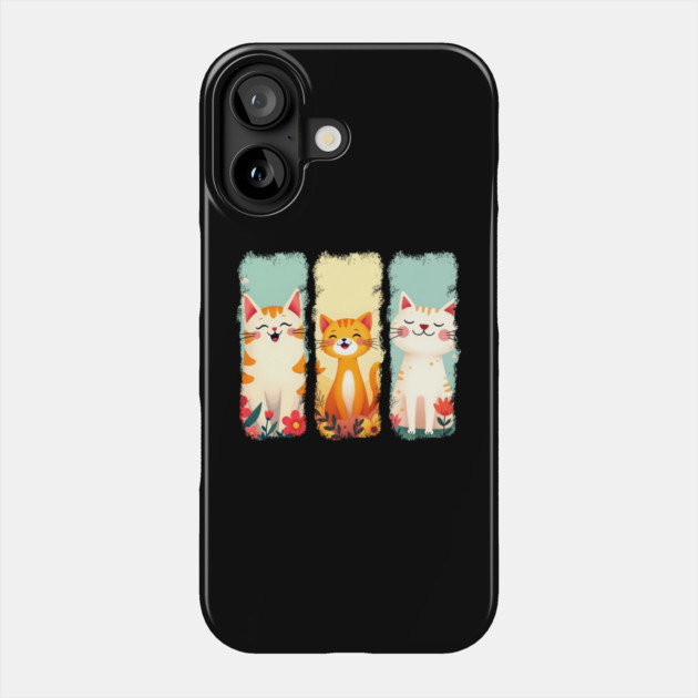 Adorable Happy Cats Phone Case by Champanie's Store