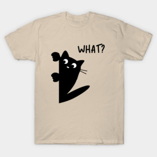 Peeking Black Cat T-Shirt