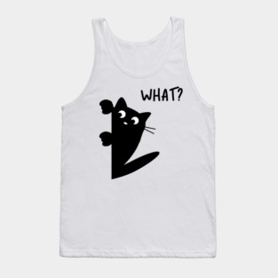 Peeking Black Cat Tank Top