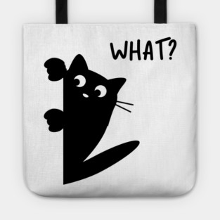Peeking Black Cat Tote