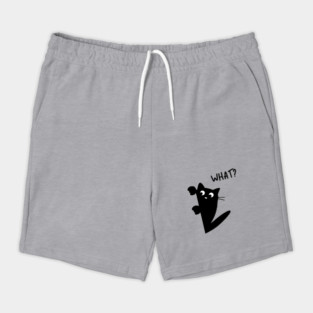 Peeking Black Cat Shorts