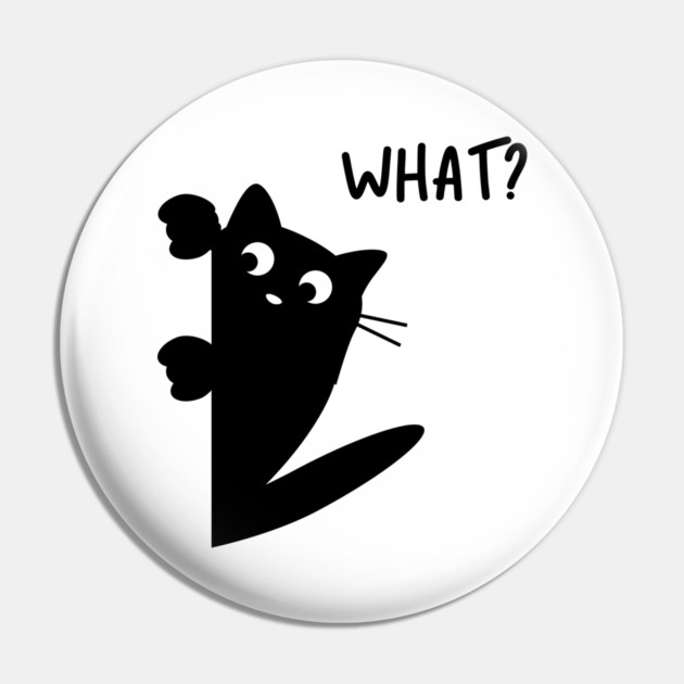 Peeking Black Cat Pin by Champanie's Store